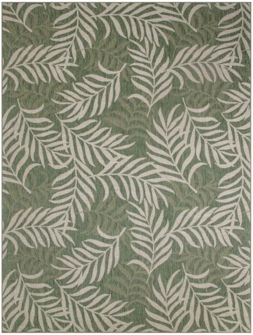 10' X 14' Green Ivory Rectangle Rug