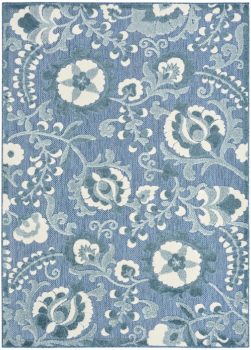 9' X 12' Blue Rectangle Rug