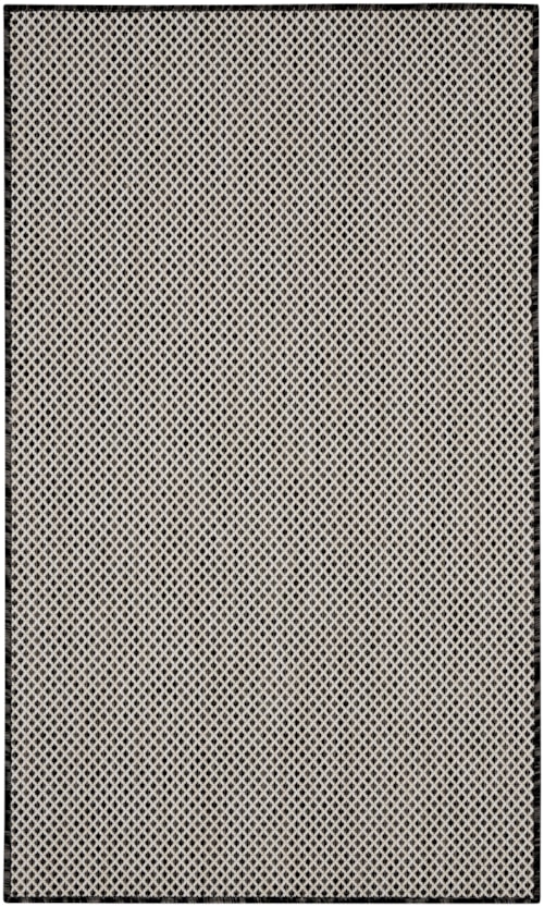 3' X 5' Black White Rectangle Rug