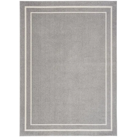 6' x 9' Rectangle Grey/Ivory Rug