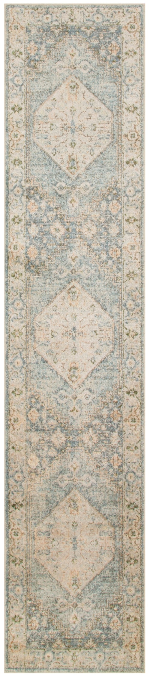2' X 6' Silver Blue Runner Rug