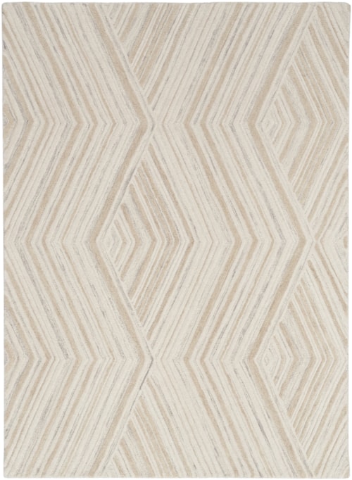 5'3" X 7'3" Ivory Rectangle Rug