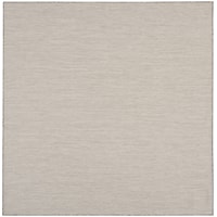 Courtyard 10' X Square Ivory Silver Modern Rug