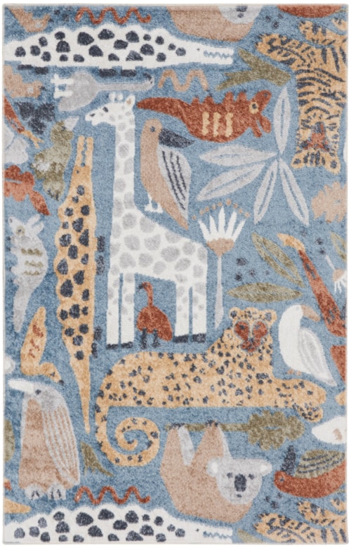 4' x 6' Multicolor Rectangle Rug