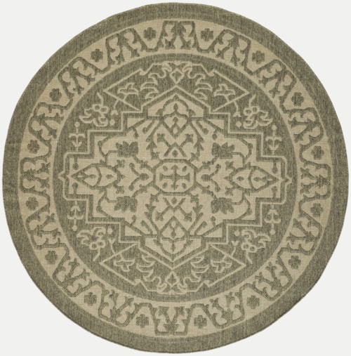 8' Round Olive Round Rug