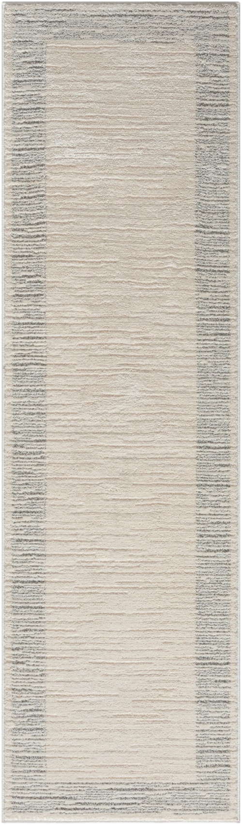2'2" x 7'6 Ivory Grey Runner Rug