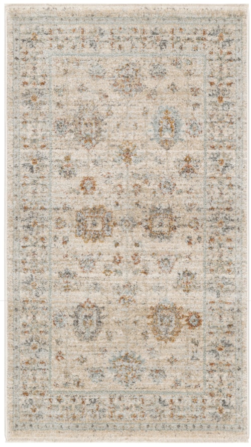 2'6" X 4'6" Ivory Beige Rectangle Rug