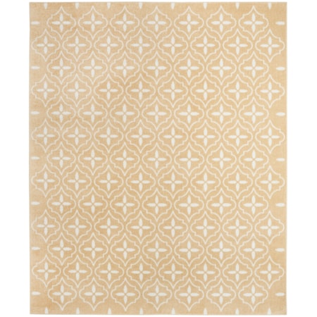 8' x 10' Beige Ivory Modern Rug