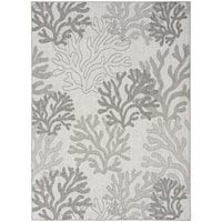 Garden Oasis 4' X 6' Grey Coastal, Nautical & Beach Rug