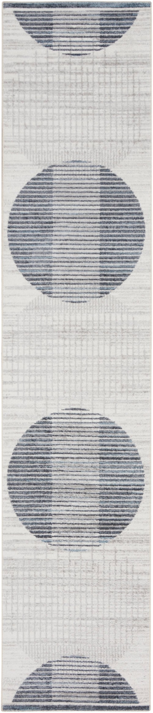 2'2" x 8' Ivory Blue Runner Rug