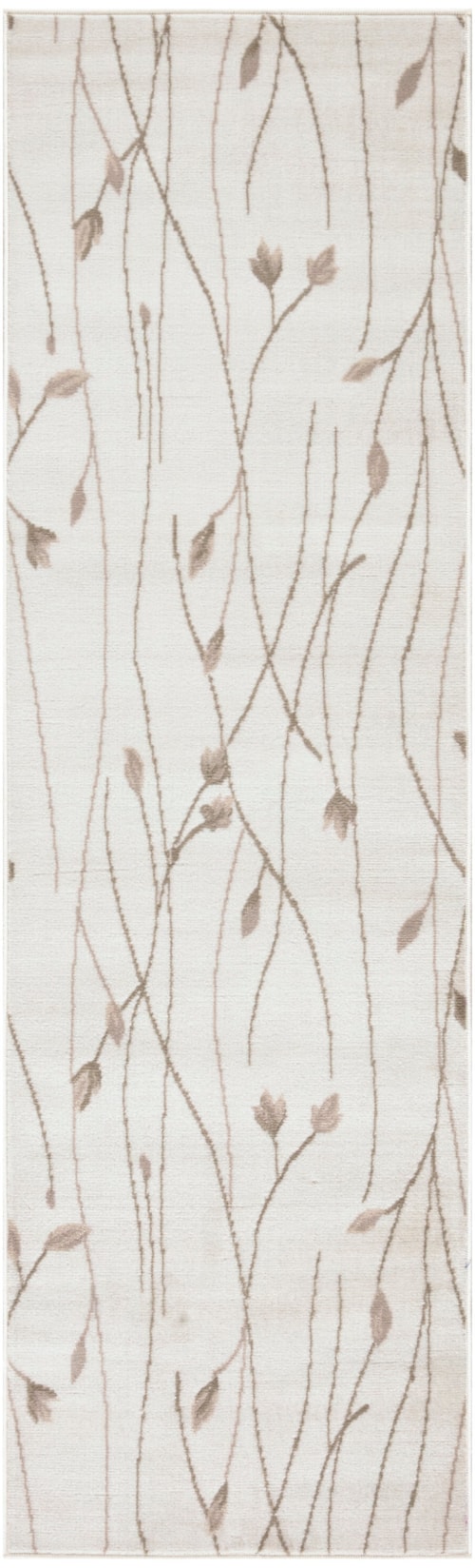 Grafix 2'3" X 7'6" Ivory Beige Modern Indoor Rug