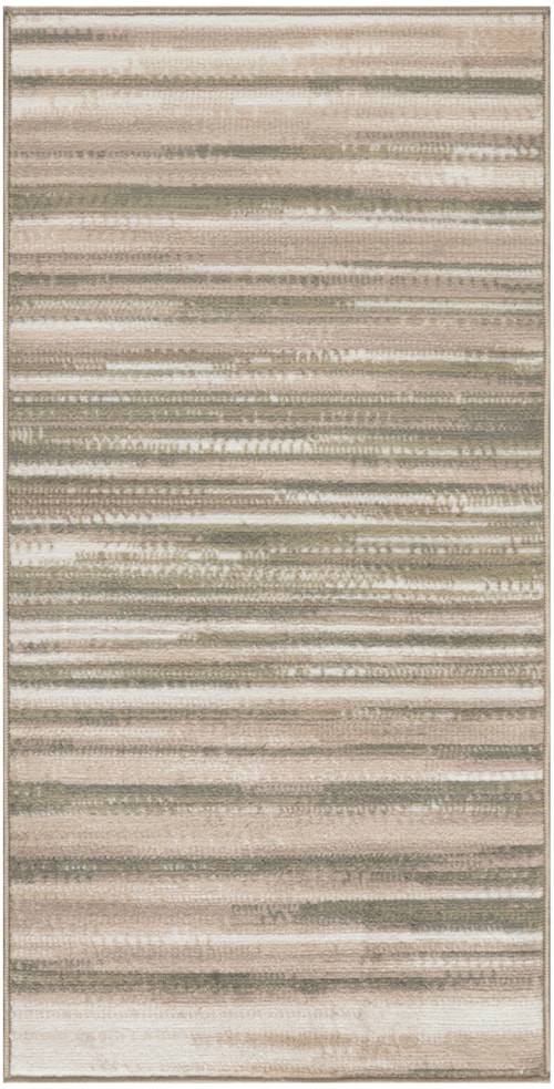 Jubilant 2' X 4' Green Ivory Modern Indoor Rug