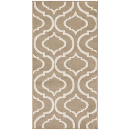 2' x 4' Taupe Contemporary Rug