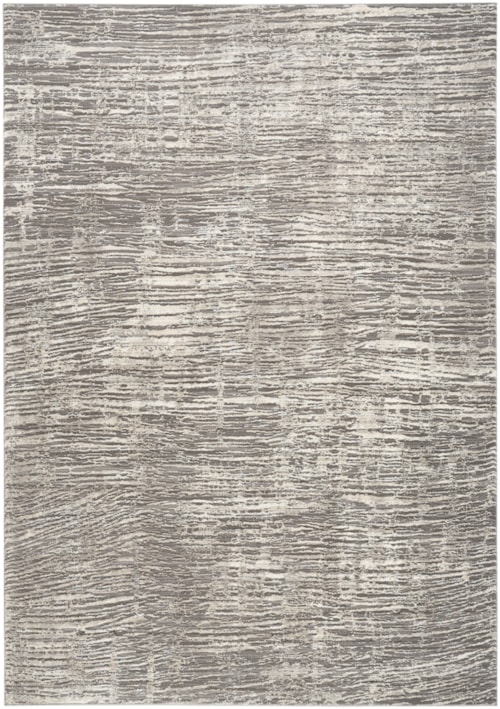 6' X 9' Ivory Grey Rectangle Rug