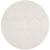 Nourison Versatile 4' x Round Ivory White Modern Rug