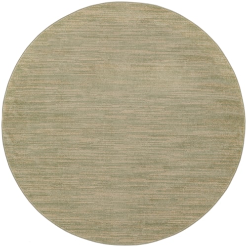 6' Green Gold Round Rug