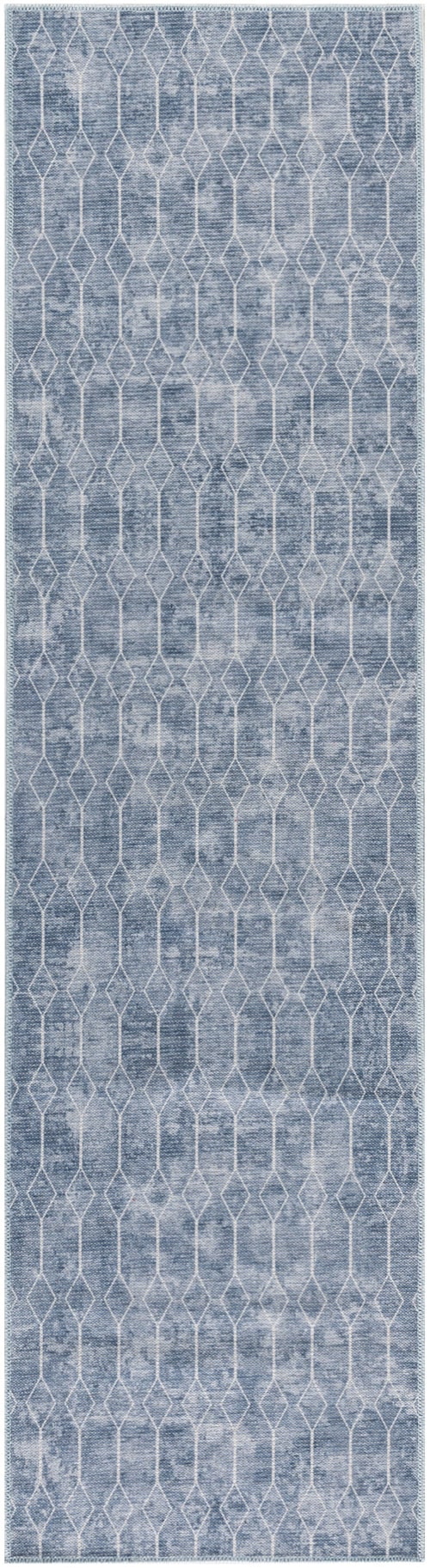 2' X 6' Blue Runner Rug