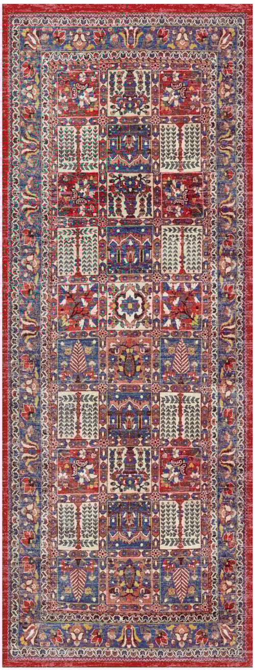 1'10" x 5' Red Rug