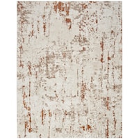 7'10" x 9'10" Ivory Rust Rectangle Rug