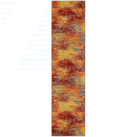 2'2" x 7'6" Flame Modern Rug