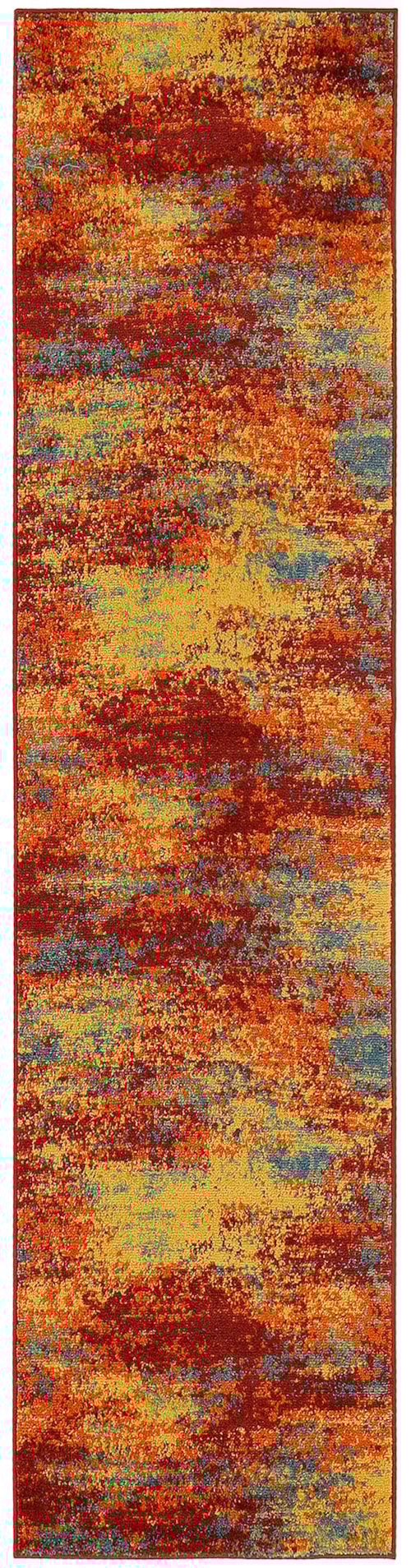 2' X 6' Flame Runner Rug