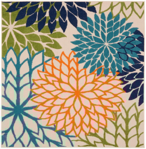 5'3" Square Multicolor Rug