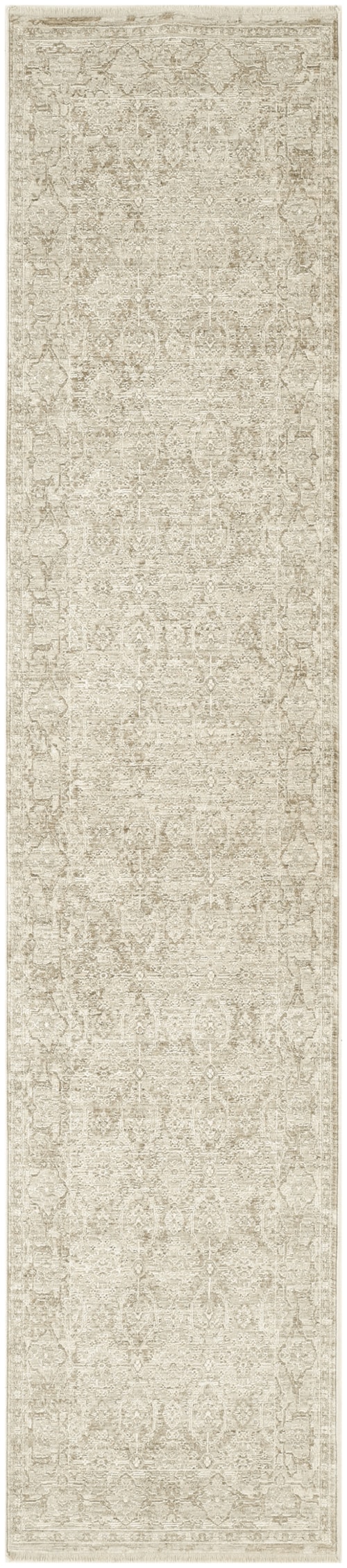 2'2" X 10' Ivory Grey Runner Rug