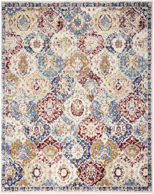 6' x 9' Blue/Multicolor Rectangle Rug
