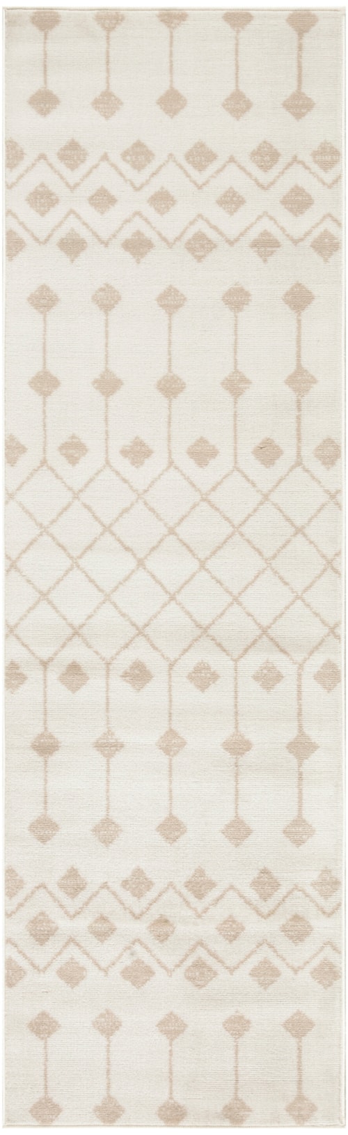 2' X 6' Ivory Beige Runner Rug