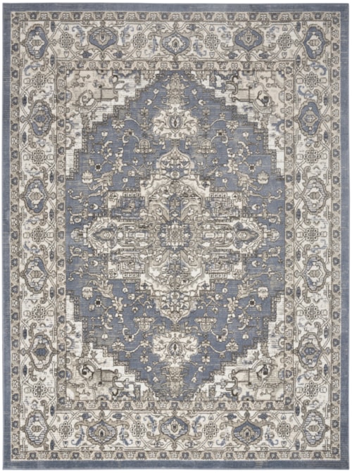 3'9" x 5'9" Blue Rectangle Rug