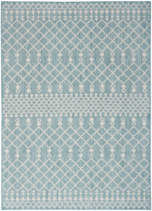 7' x 10' Aqua Rug