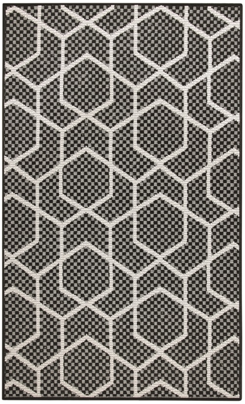3' X 5' Black Rectangle Rug