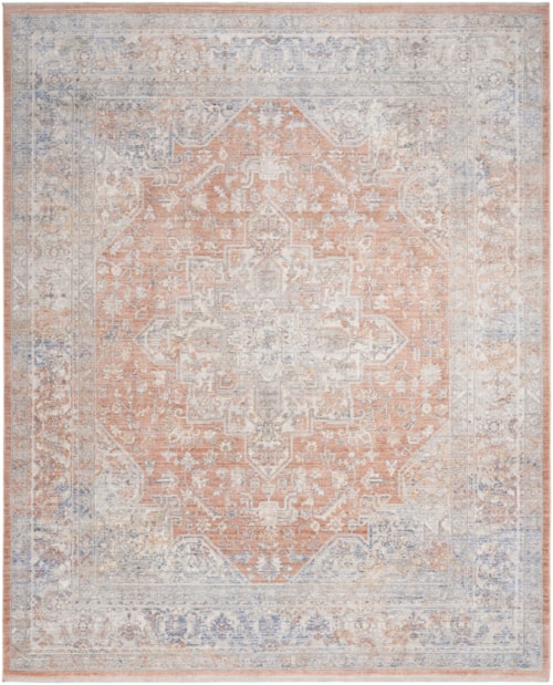 9'10" x 13' Blue Multicolor Rectangle Rug