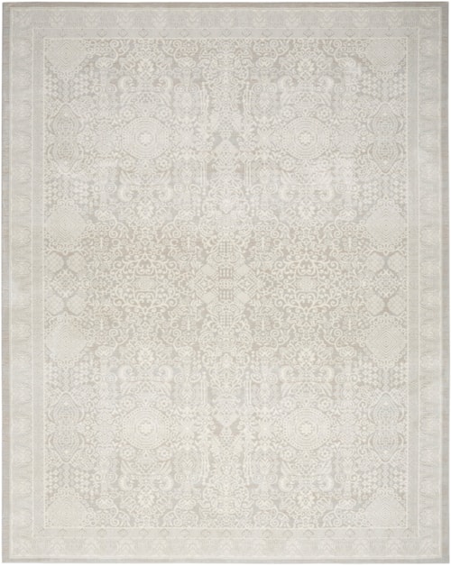6' X 9' Silver Ivory Rectangle Rug