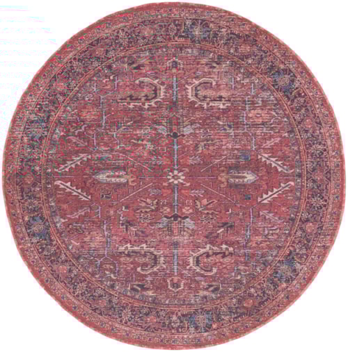 5'3" Round Brick Round Rug