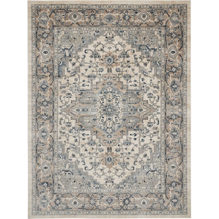 12' x 15' Ivory Grey Farmhouse Rug