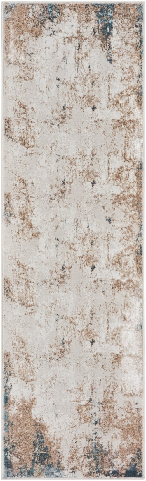 2'3" x 7'6" Taupe/Multi Runner Rug
