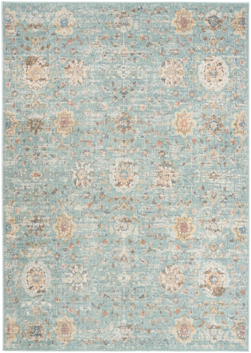 5'3" X 7' Blue Rectangle Rug