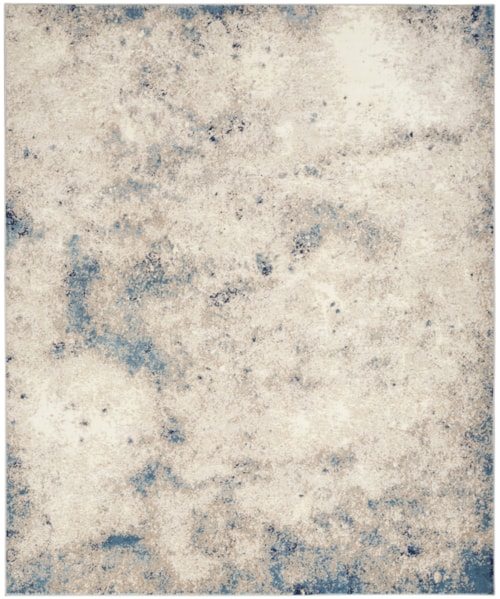 9' X 12' Ivory Grey Blue Rectangle Rug