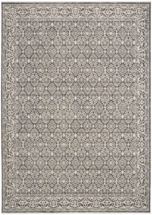 3'11" X 5'11" Charcoal Ivory Rectangle Rug