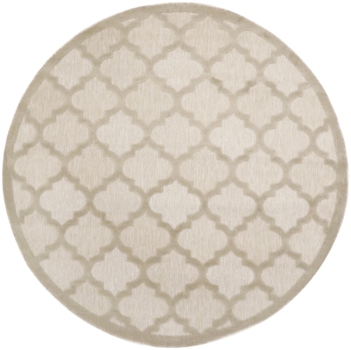6' Round Cream Round Rug