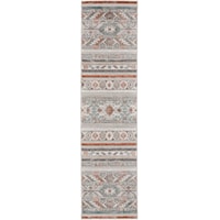 2'2" x 8' Grey Multicolor Runner Rug