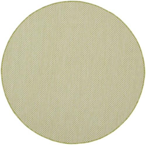 5 Ivory Green Round Rug