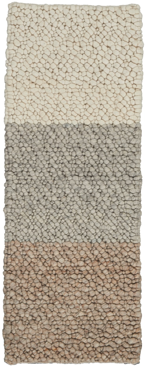 18" X 54" Ivory, Grey/Ivory, Mocha Blanket Rug