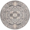 Nourison Elation 5'3" x Round Grey Transitional Rug