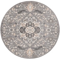 Elation 5'3" X Round Grey Transitional Indoor Rug