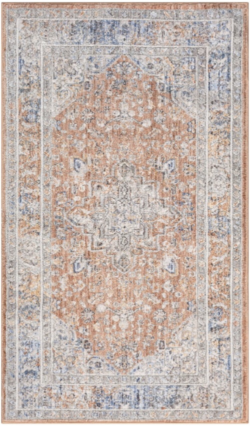 2'6" x 4' Blue Multicolor Rug