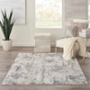 Nourison ROYAL TERRACE 5'3" x 7'3" White Blue Modern Rug