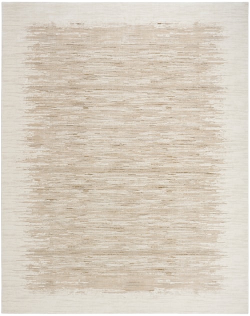 7'10" X 9'10" Ivory Taupe Rectangle Rug