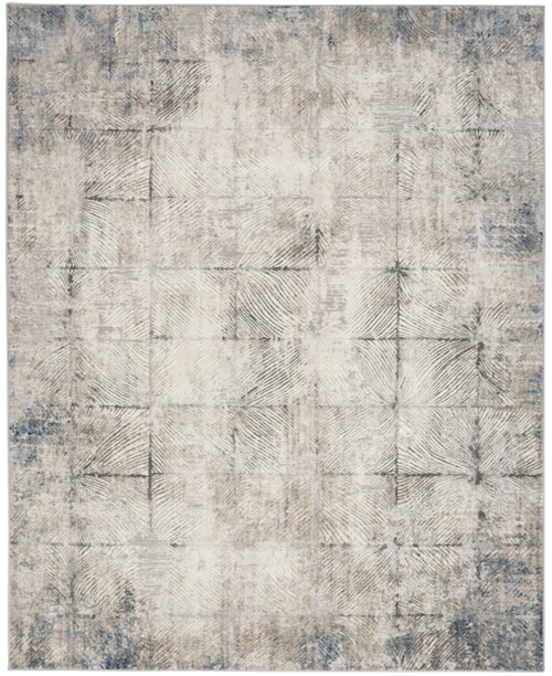 9' X 12' Ivory Grey Rectangle Rug